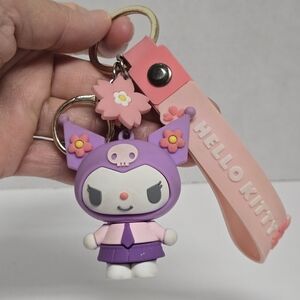 Sanrio Kuromi Purple and Pink Keychain 8"X2"